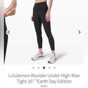 Lululemon Wunder under earth day edition leggings